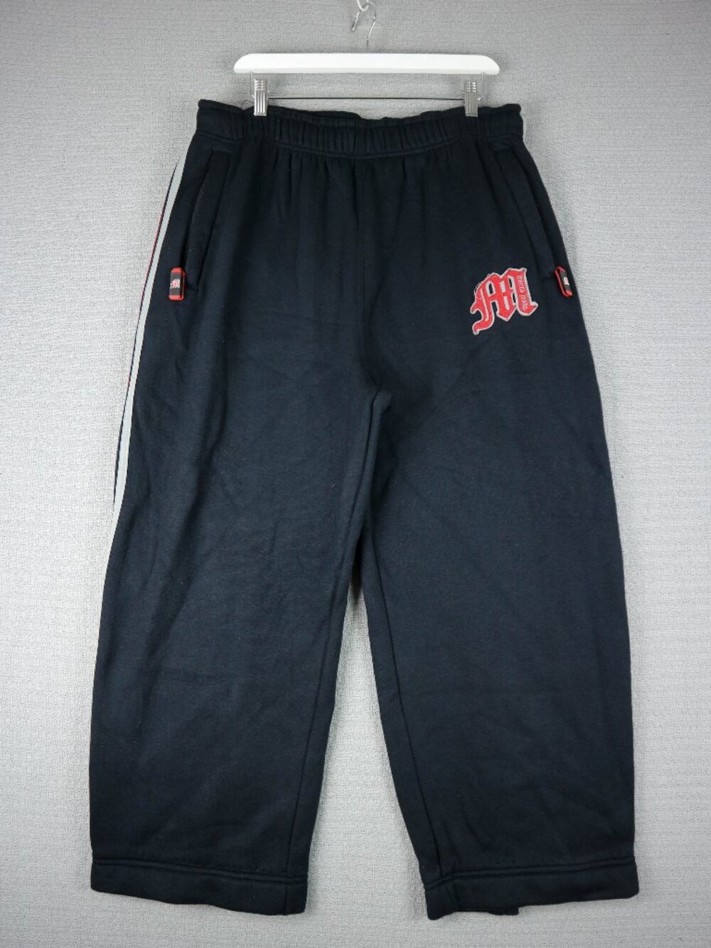 Mecca Y2k Streetwear Baggy Wide Cut Cotton Sweatpatns Large